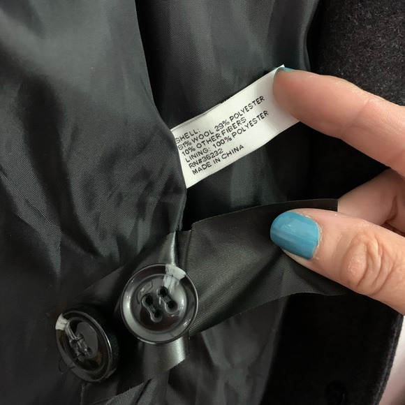 Liz Claiborne Wool Blend Trench Coat - Picture 6 of 14